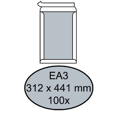Envelop Quantore bordrug EA3 312x441mm zelfklevend wit 100 stuks