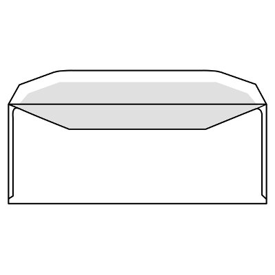 Envelop IEZZY C5/6 114x229mm venster rechts gegomd wit 500 stuks