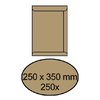 Envelop akte IEZZY 250x350mm zelfklevend 90gr bruin 250 stuks foto