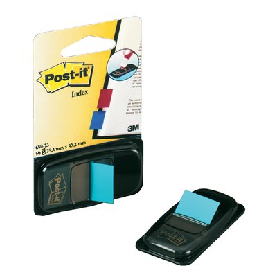 Marque-pages Post-it 680 25,4x43,2mm bleu vif