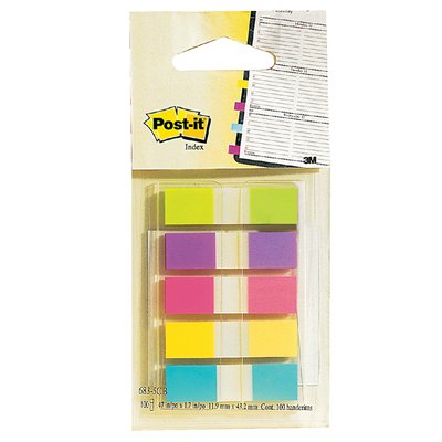 Indextabs Post-it 6835 11.9x43.1mm assorti 100 tabs
