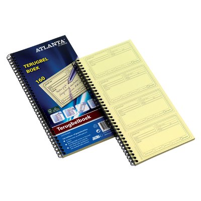 Terugbelboek Djois Atlanta recycled papier 74x128mm 160 notities 40vel