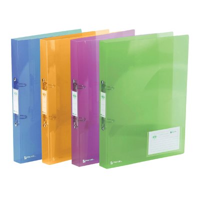 Classeur Rexel Ice A4 2 anneaux méc-O 25mm PP assorti