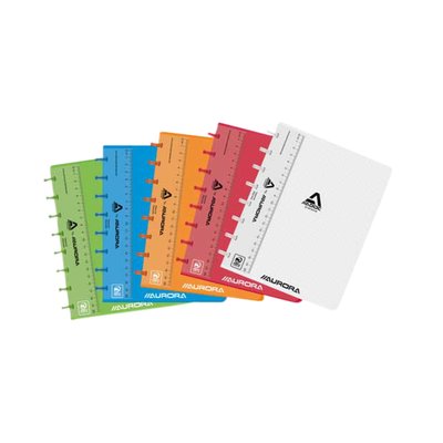 Cahier ADOC A5 carreau 5x5mm 144 pages 90g transparent assorti