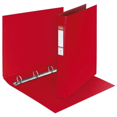 Classeur Esselte VIVIDA A4 4 anneaux méc-O 25mm PP rouge
