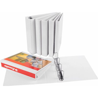 Presentatieringband Esselte panorama A5 2-rings D-mechaniek 25mm PP wit