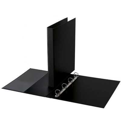 Ringband Quantore A4 4-rings D-mech 20mm PP zwart