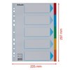 Intercalaire Esselte Standart A4 5 onglets 11 perf carton assorti Photo