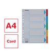 Intercalaire Esselte Standart A4 5 onglets 11 perf carton assorti Photo