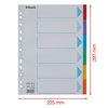 Intercalaire Esselte Standart A4 6 onglets 11 perf carton assorti Photo