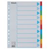 Intercalaire Esselte Standart A4 10 onglets 11 perf carton assorti Photo