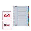 Intercalaire Esselte Standart A4 10 onglets 11 perf carton assorti Photo