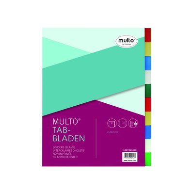 Intercalaire Multo A4 23 perforations 10 onglets PP assorti