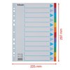Intercalaire Esselte Standart A4 12 onglets 11 perf carton assorti Photo