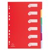 Intercalaires Exacompta 11 perf 6 onglets 225x297mm PP assorti Photo