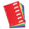 Intercalaires Exacompta 11 perf 6 onglets 225x297mm PP assorti Photo