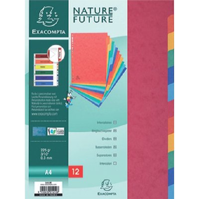 Tabbladen Exacompta 225x297mm 11-gaats 12-delig glanskarton