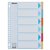 Tabbladen Esselte Premium A4 6-delig karton 23-rings assorti