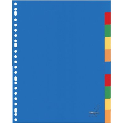 Intercalaire Kangaro A410M A4 23 perforations 10 onglets PP assorti