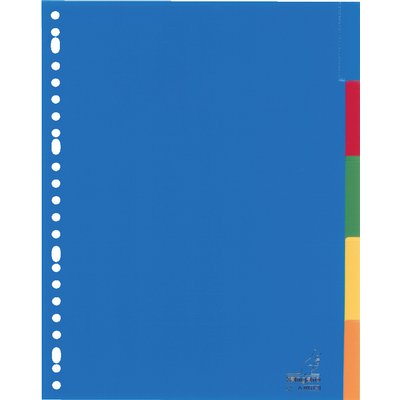 Intercalaire Kangaro A405FM A4 23 perforations 5 onglets + fenêtre PP assorti