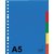 Intercalaire Kangaro A505M A5 17 perforations 5 onglets PP assorti