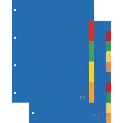 Intercalaire Kangaro A405 A4 4 perforations 5 onglets PP assorti