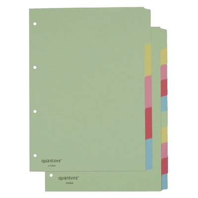 Intercalaire Quantore 4 perforations 5 onglets carton assorti