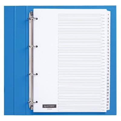 Intercalaire Quantore 4 perforations numéro 1-31 carton blanc