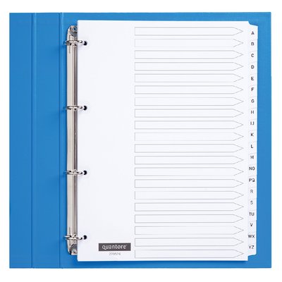 Intercalaire Quantore 4 perforations 20 onglets A-Z carton blanc