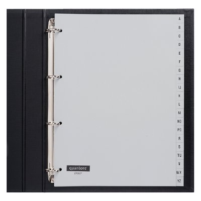 Intercalaire Quantore 4 perforations 20 onglets A-Z gris PP