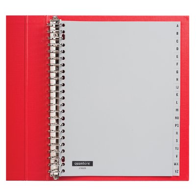 Intercalaire Quantore 23 perforations 20 onglets A-Z PP gris PP
