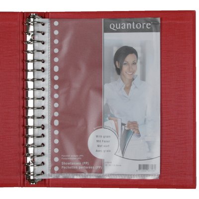 Pochette Quantore A5 17 perforations PP 0.06mm grainé 10 pièces