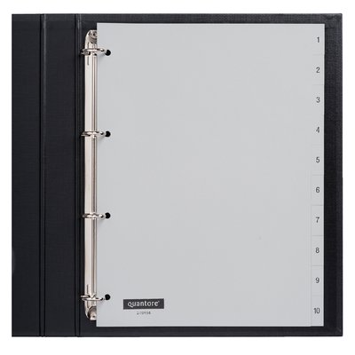 Intercalaire Quantore 4 perforations numéro 1-10 PP gris