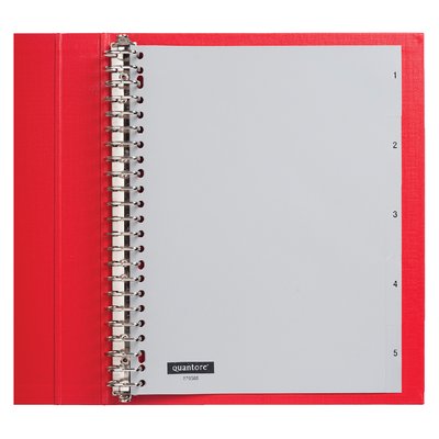 Intercalaire Quantore 23 perforation numéro 1-5 PP gris