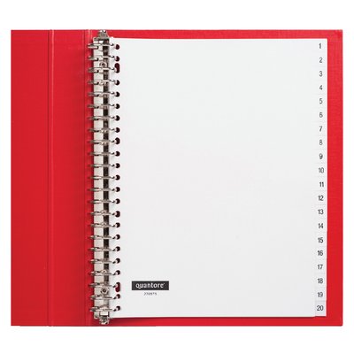 Intercalaire Quantore 23 perforations numéro 1-20 PP blanc