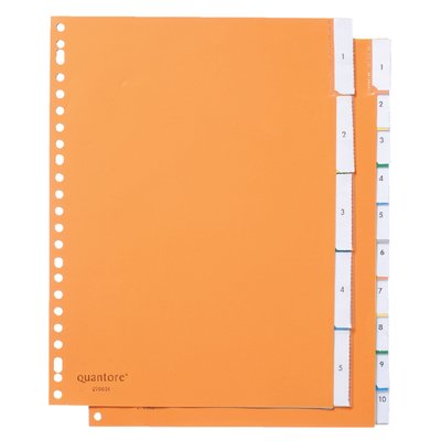 Intercalaire Quantore 23 perforations 5 onglets+fenêtre assorti PP