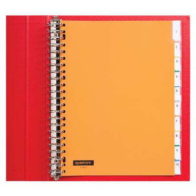 Tabbladen Quantore 23-gaats 10-delig met venster assorti PP