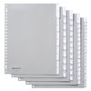 Intercalaire Quantore 23 perforations 10 onglets+fenêtre PP gris Photo