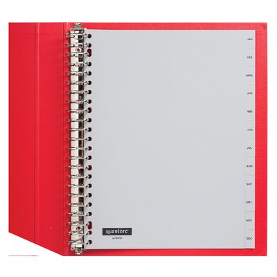 Intercalaire Quantore 23 perforations 12 onglets mois PP gris