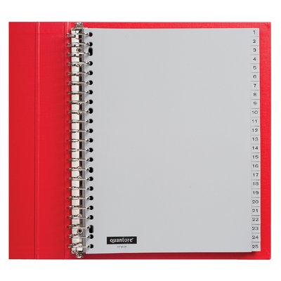Intercalaire Quantore 23 perforations numéro 1-100 PP gris