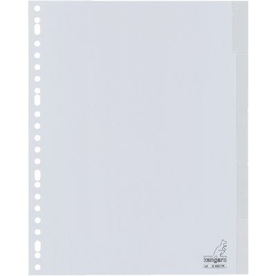 Intercalaire Kangaro G405FM A4 23 perforations 5 onglets + fenêtre PP gris