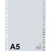 Intercalaire Kangaro G520AZM A5 17 perforations alphabet PP gris Photo