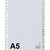 Intercalaire Kangaro G520AZM A5 17 perforations alphabet PP gris