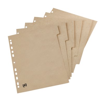 Tabbladen Oxford Touareg 11-gaats 5-delig naturel karton