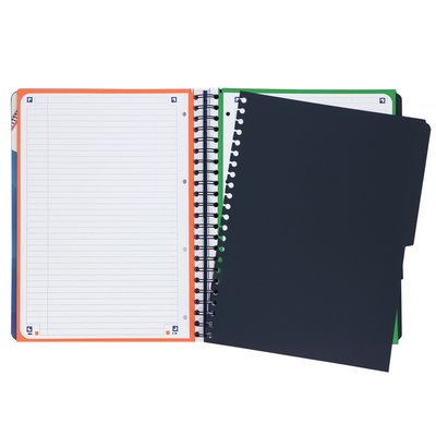 Cahier Projet Oxford School A4+ ligné 4 perf 240 pages 80g bleu