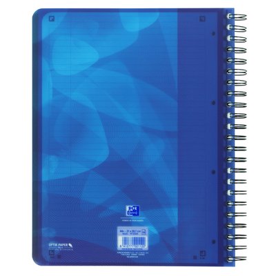 Cahier Projet Oxford School A4+ ligné 4 perf 240 pages 80g bleu
