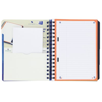 Cahier Projet Oxford School A5+ ligné 6 perf 240 pages bleu