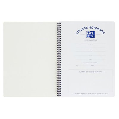 Bloc de cours Oxford A4+ ligné 23 perf 160 pages noir