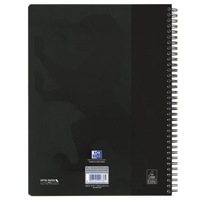 Bloc de cours Oxford A4+ ligné 23 perf 160 pages noir