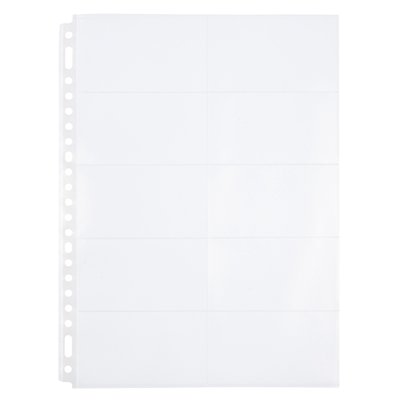 Pochette Multo 23 perforations PP pour cartes de visite 10 pièces